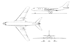 Реактивный пассажирский самолет Ту-104