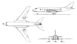 Реактивный ближнемагистральный пассажирский самолет Ту-124